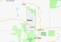Map of Albany County Wyoming