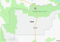 Map of Clark County Idaho