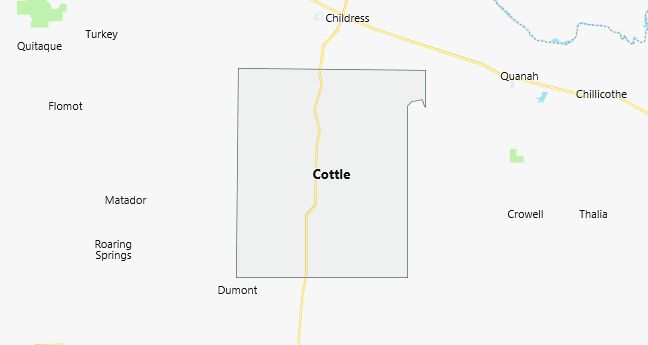 Map of Cottle County Texas