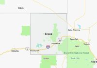 Map of Crook County Wyoming
