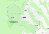 Map of Custer County Idaho