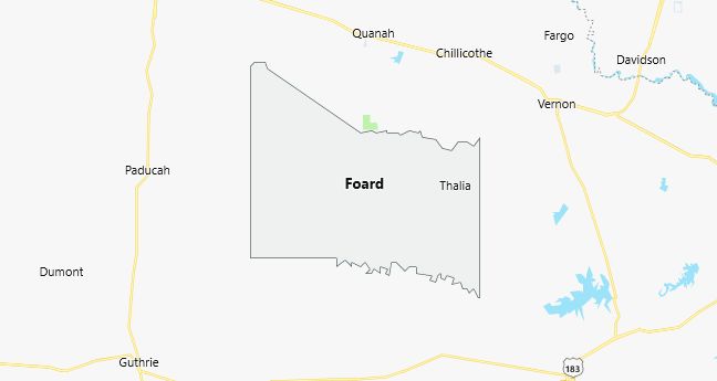 Map of Foard County Texas