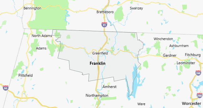 Map of Franklin County Massachusetts
