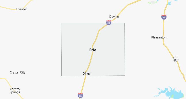 Map of Frio County Texas