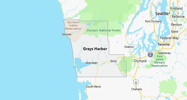 Map of Grays Harbor County Washington