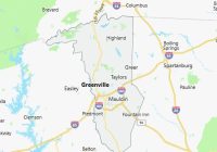 Map of Greenville County South Carolina