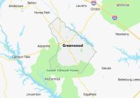 Map of Greenwood County South Carolina