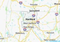 Map of Hartford County Connecticut