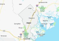 Map of Jasper County South Carolina