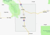 Map of Johnson County Wyoming