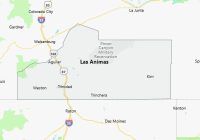 Map of Las Animas County Colorado