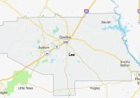 Map of Lee County Alabama