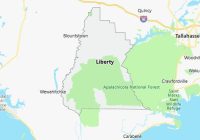 Map of Liberty County Florida