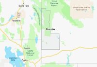 Map of Lincoln County Wyoming
