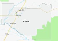 Map of Madison County Idaho