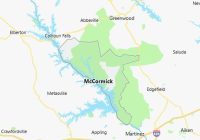 Map of McCormick County South Carolina