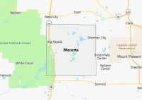 Map of Mecosta County Michigan