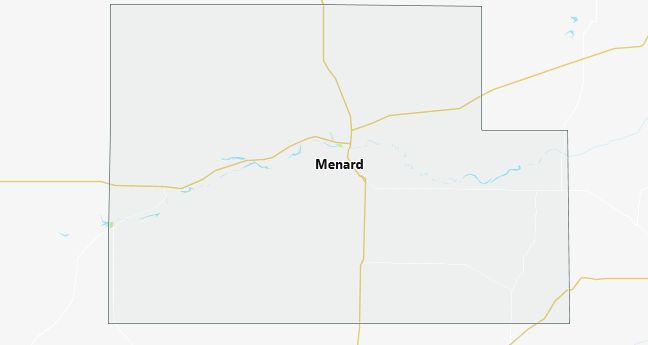 Map of Menard County Texas