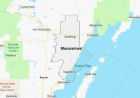 Map of Menominee County Michigan