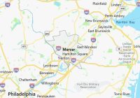 Map of Mercer County New Jersey