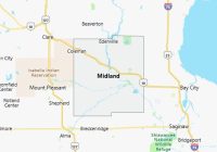Map of Midland County Michigan