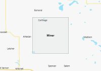 Map of Miner County South Dakota
