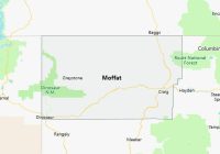 Map of Moffat County Colorado