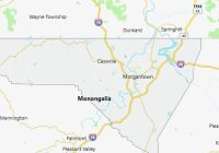 Map of Monongalia County West Virginia