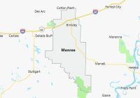Map of Monroe County Arkansas