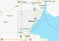 Map of Monroe County Michigan