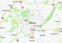 Map of Monroe County Pennsylvania