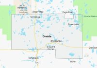 Map of Oneida County Wisconsin