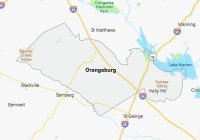 Map of Orangeburg County South Carolina