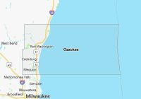 Map of Ozaukee County Wisconsin