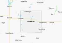 Map of Palo Alto County Iowa