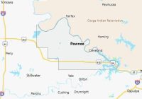 Map of Pawnee County Oklahoma