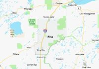 Map of Pine County Minnesota