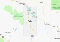 Map of Platte County Wyoming