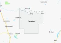 Map of Pontotoc County Oklahoma