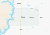Map of Potter County South Dakota