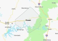 Map of Pulaski County Kentucky