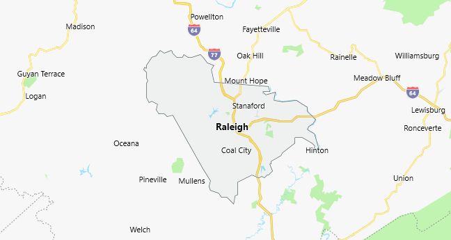 Map of Raleigh County West Virginia