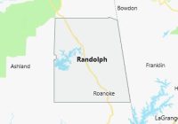 Map of Randolph County Alabama