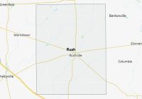 Map of Rush County Indiana