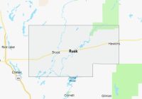 Map of Rusk County Wisconsin