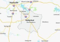 Map of Rutherford County Tennessee