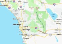 Map of San Diego County California