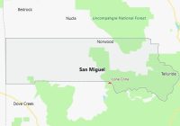Map of San Miguel County Colorado