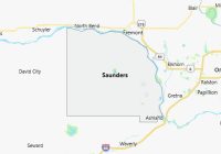 Map of Saunders County Nebraska