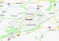 Map of Schuylkill County Pennsylvania